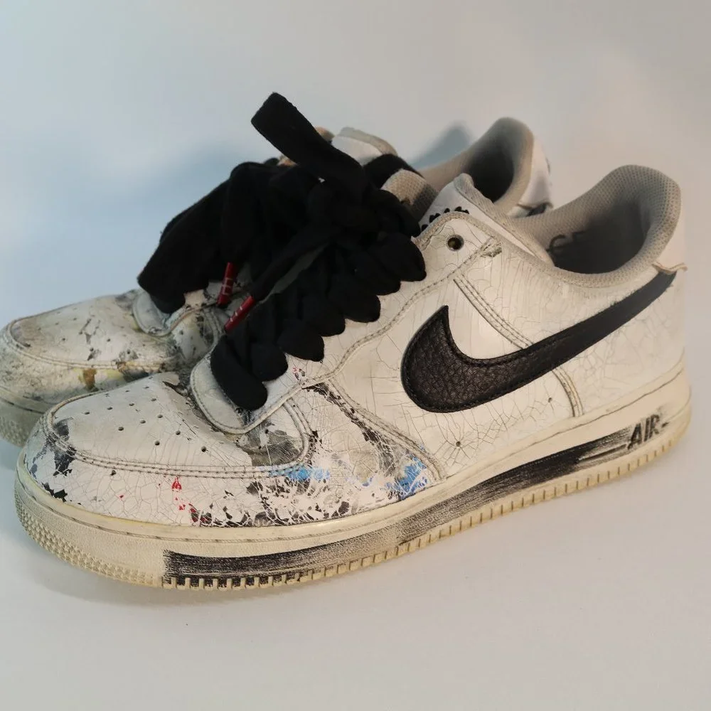 NIKE AIR FORCE 1 LOW PARANOISE WHITE/BLACK 10.5 - Picture 1 of 7